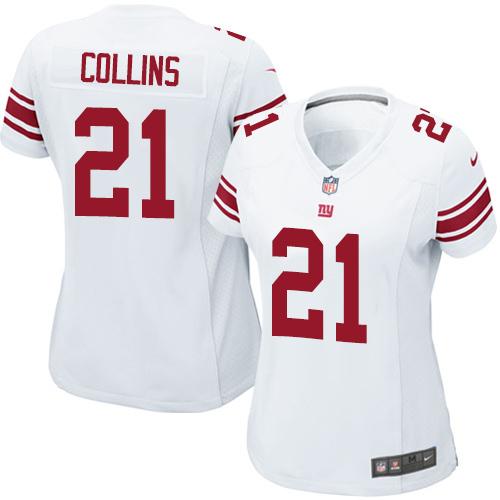 Nike Giants #21 Landon Collins White Women's Stitched NFL Elite Jersey